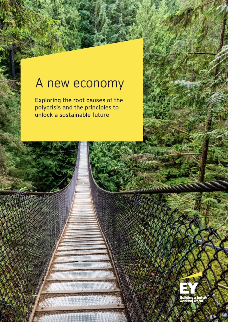 Cover of the report A new economy by EY (May 28, 2024)
