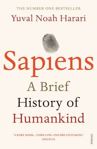 Cover of Sapiens by Yuval Noah Harari